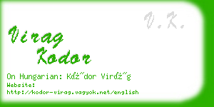 virag kodor business card